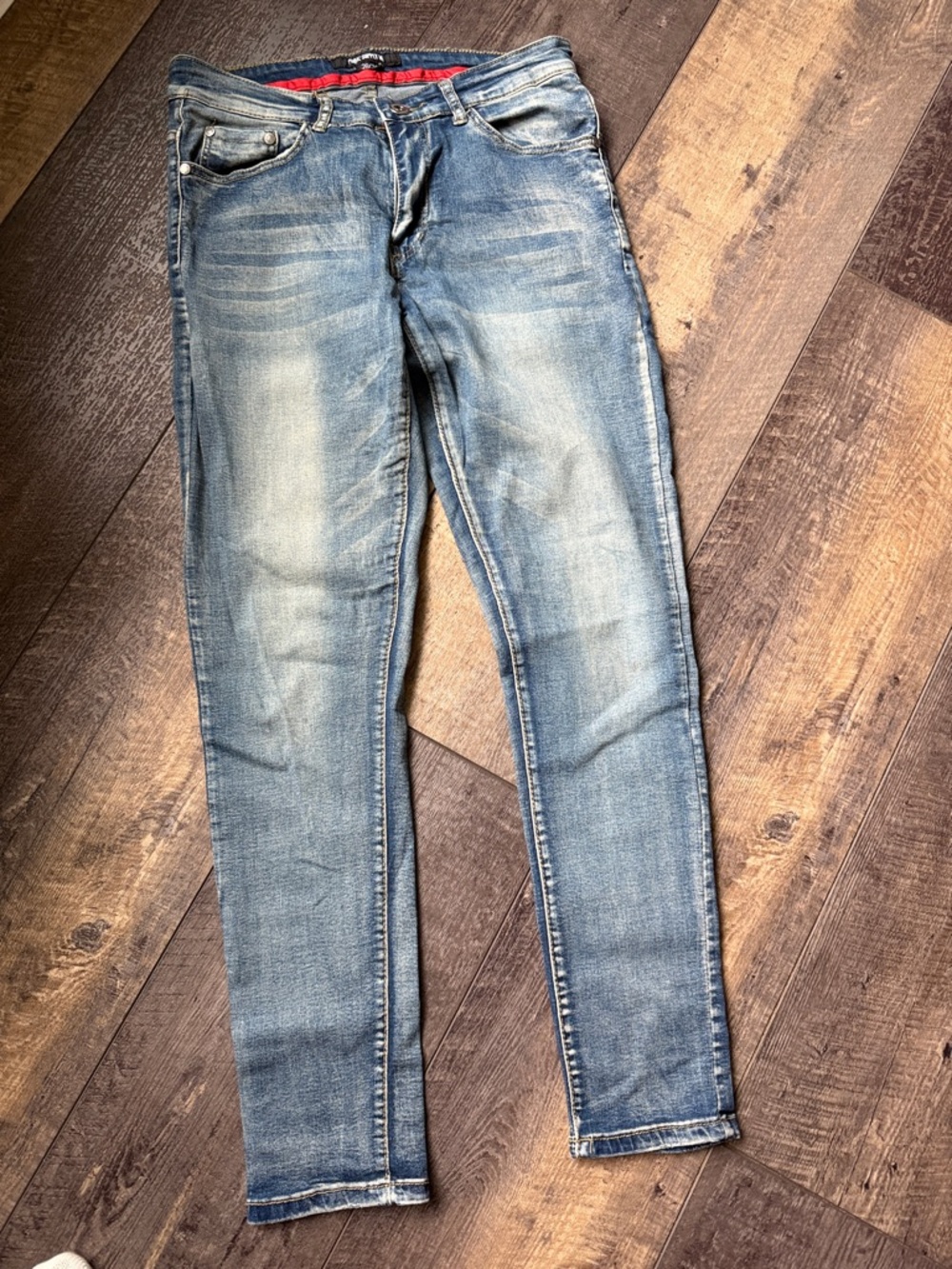 Women’s Skinny Washed Blue Jeans - Stretch Denim